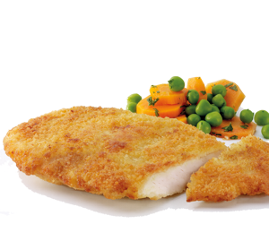 Poultry fillet with coating
